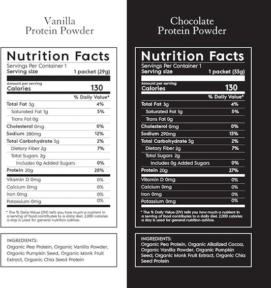 Truvani Vegan Pea Protein Powder 20g Organic 8 Single