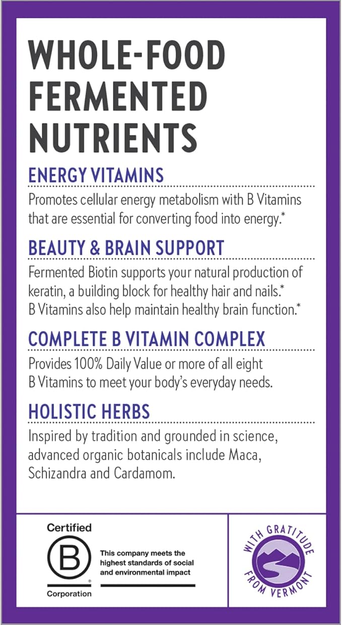 New Chapter Vitamin B Complex, Fermented 100% Vegan, 90 Count