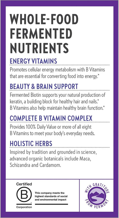 New Chapter Vitamin B Complex, Fermented 100% Vegan, 90 Count