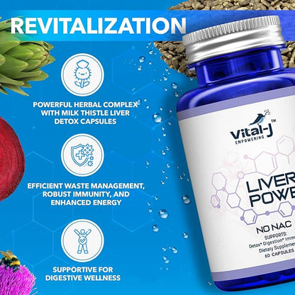 21-in-1 Liver Support Supplement, Liver Cleanse 60 Capsules