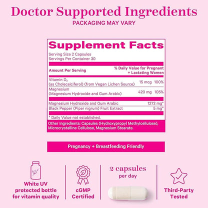 Pink Stork Magnesium Supplement for Women 60 capsules