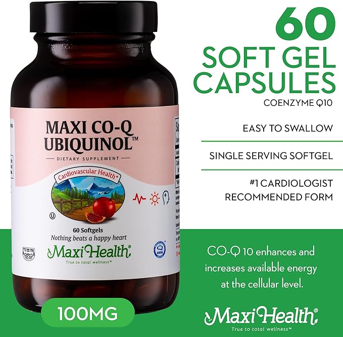 CoQ10 Ubiquinol - CoQ10 100mg Softgels 10 Supplement Q10 Supplement 100mg for 10 (60 (60 Count)