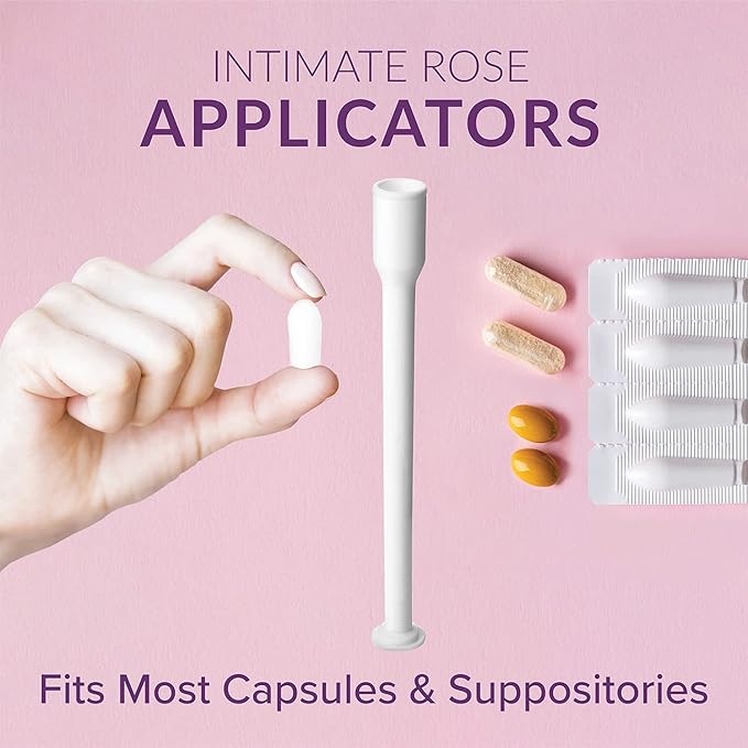 Intimate Rose 30 Count Vaginal Suppository Applicators, Individually Wrapped, Disposable Applicator - Fits Most Boric Acid Suppositories and More, from, Pack of 30