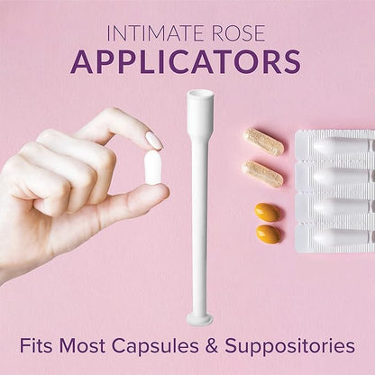 Intimate Rose 30 Count Vaginal Suppository Applicators, Individually Wrapped, Disposable Applicator - Fits Most Boric Acid Suppositories and More, from, Pack of 30
