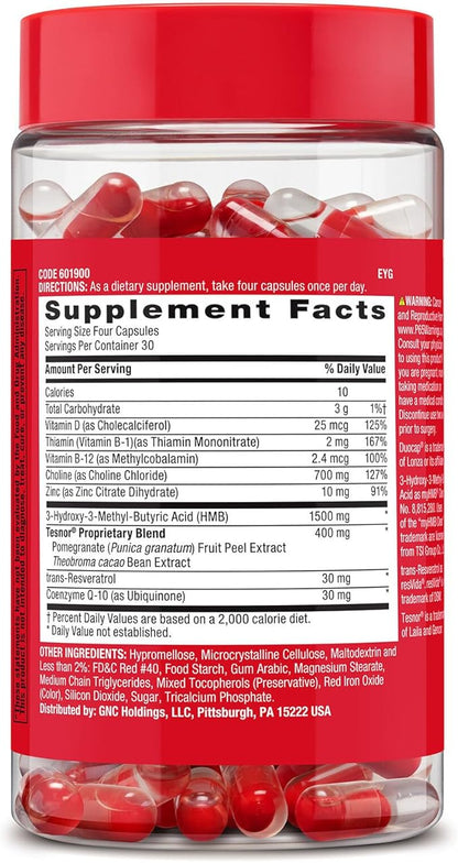 GNC Mega Men Ultra Testosterone | Free & Total Test Booster | 120 Count