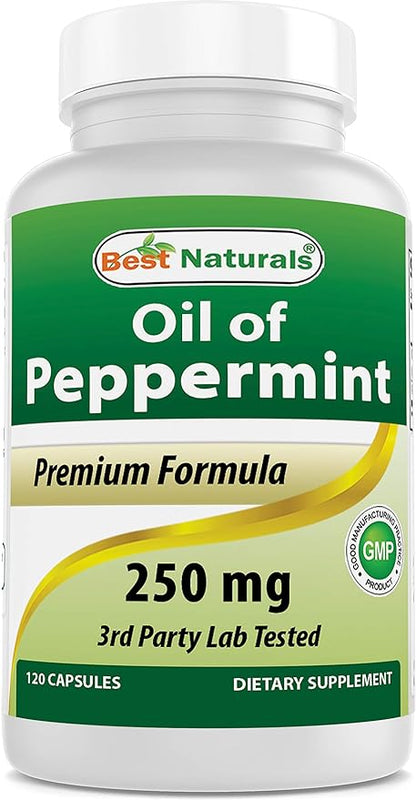 Best Naturals Peppermint Oil Bowel Soothing 250 mg, 120 Count