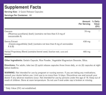 Piping Rock Herbal Laxative 120 Capsules