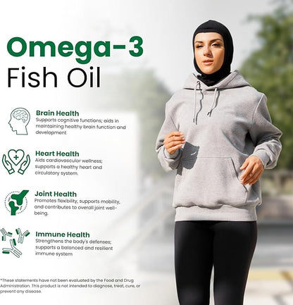 Zaytun Halal Fish Oil 1200mg Omega 3, Premium 4 Months