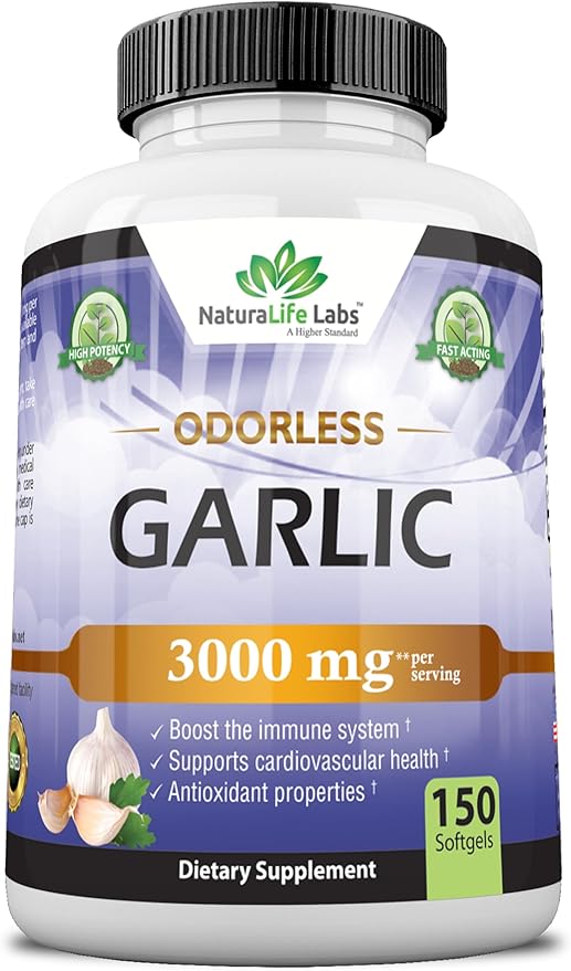 Odorless Pure Garlic 3000 mg per 150 Soft