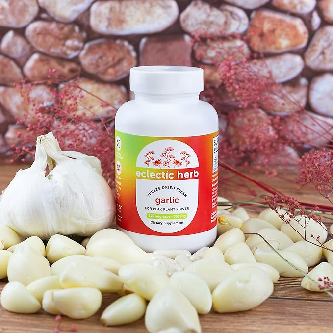 Eclectic Institute Raw Freeze-Dried Non-GMO Garlic Capsules 120 CT