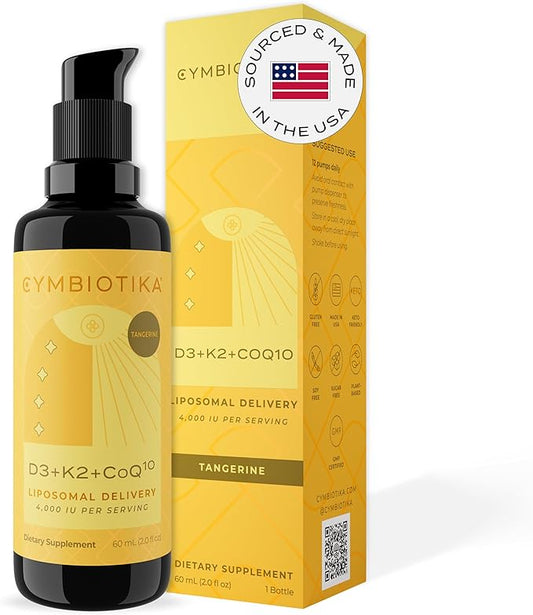 CYMBIOTIKA Vitamin D3 + K2 + CoQ10 Liquid,