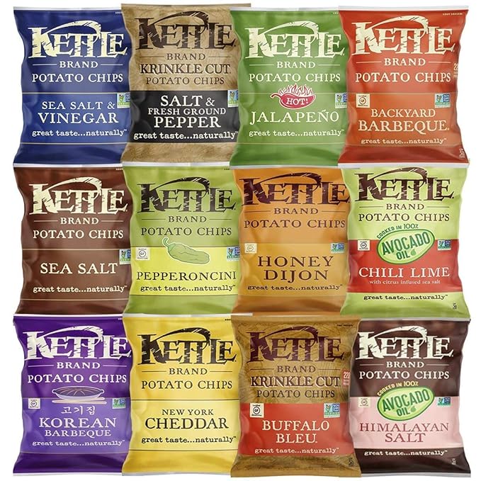 Kettle Brand Potato Chips, Sea Salt, 2 Ounce Bags (Pack of 24)