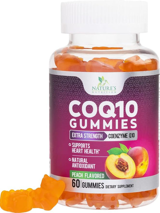 CoQ10 100mg Gummies Q10 Supplement, CoQ10 Gummies Q10 Gummy 60 Count Q10 Vitamins