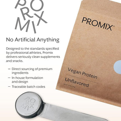 Promix Plant-Based Vegan Protein Powder, Unflavored 2.5lb Bulk B-12 -