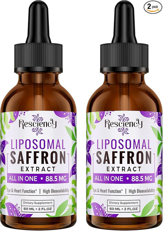 Saffron Supplements - 88.5 mg Liposomal B12 & D3, 60 60 ml, 60 Servings