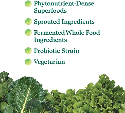 Garden of Life Perfect Food Super Green Formula - 30 Servings | 45 Superfoods, Greens, Fruit & Veggie Juice Superfood Powder Supplement, Probiotics & Organic Spirulina for Digestion & Immune Health