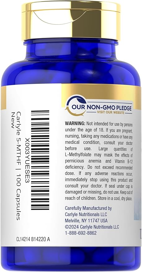 Carlyle 5-MTHF Supplement 15mg 100 Capsules