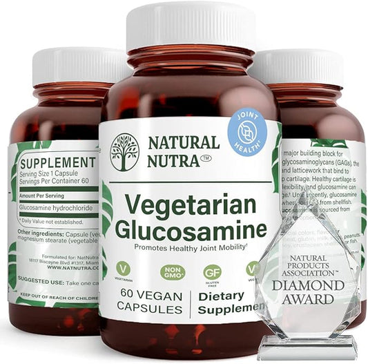 Natural Nutra Vegan and Vegetarian Glucosamine 750mg, 60 60 Capsules