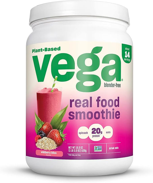 Vega Real Food Smoothie, Wildberry Bliss 20g Plant 1.30 lbs