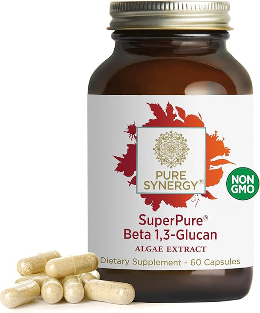 PURE SYNERGY SuperPure Beta 1,3-Glucan Extract 500 mg 1,3-Glucan Supplement (60 Capsules)