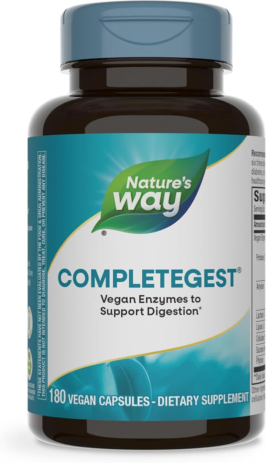 Nature's Way CompleteGest Vegetarian Enzymes Supplement, 180 Vegan