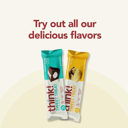 think! Protein Bars, High Protein Snacks, Gluten Free, Kosher Friendly, Sweet Treat, Boston Creme Pie, 10 Count
