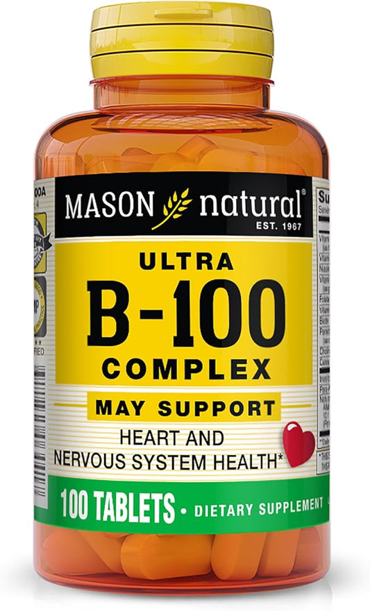 MASON NATURAL Ultra B-100 Complex 100 Tablets