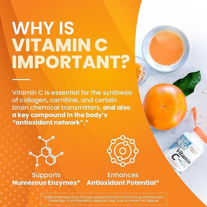 Doctor's Best Vitamin C with Q-C 1000mg Non-GMO, 120 Count