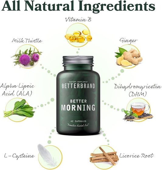 Betterbrand BetterMorning All-Natural Ingredients with DHM (42 Capsules)