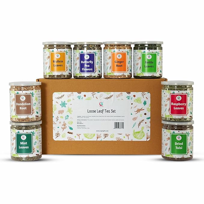 Loose Leaf Tea Set 450 Servings 8 teas 100% Natural