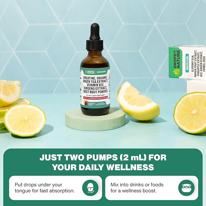 Creatine Monohydrate and Vitamin B12 Drops 60mL)