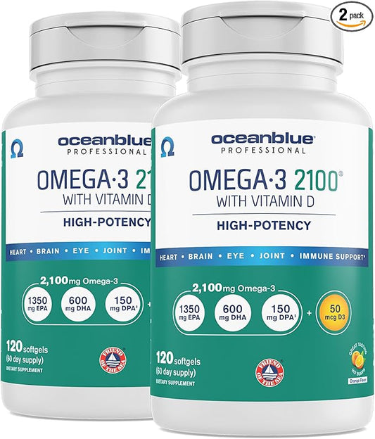 Oceanblue Professional Omega-3 2100 – 120 ct 2pack – D3 –