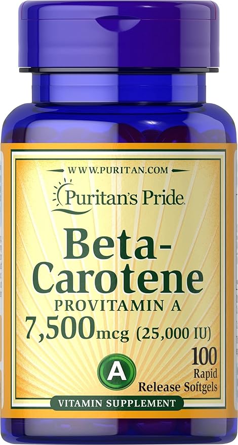 Puritan's Pride Beta Carotene for Immune 100 Softgels