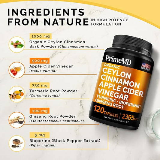 5-in-1 Ceylon Cinnamon Capsules 2355mg