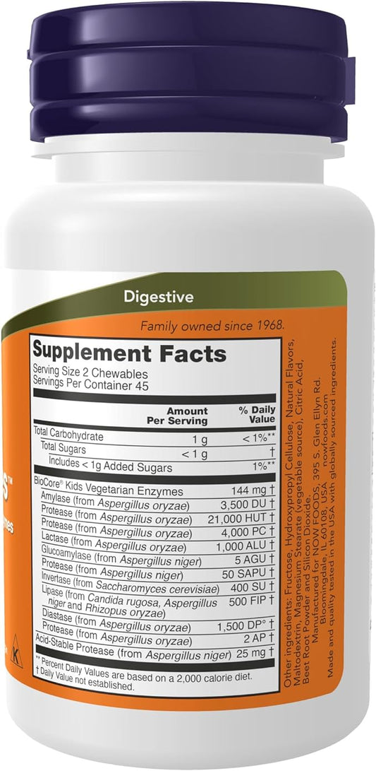 NOW Supplements, ChewyZymes, Broad Spectrum Chewable 90 Chewables