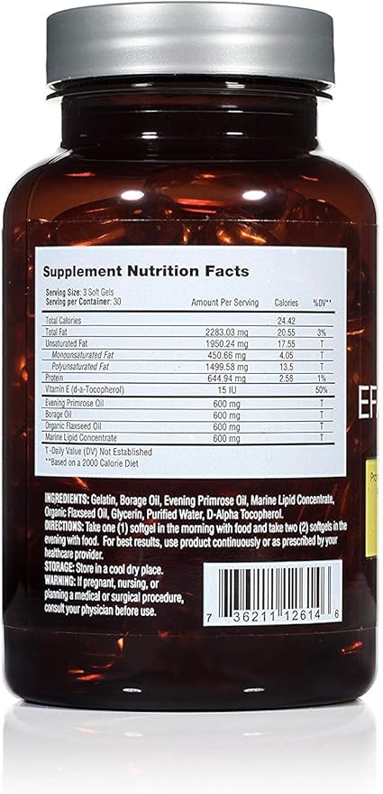 EFA COMPLETE with Optimal OMEGA 3 6 9 9 levels 800mgs (90count) (90count) 3rd 3rd Party 369 Omegas