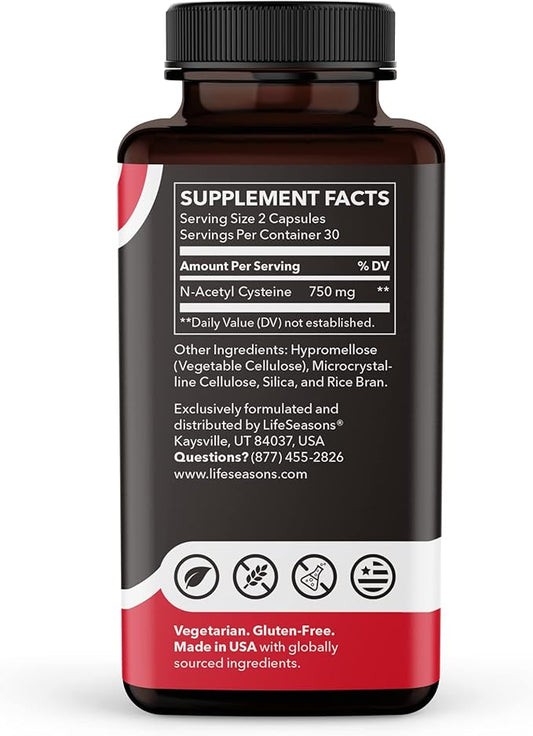 LifeSeasons Essentials N-Acetyl Cysteine (NAC) 60 Capsules