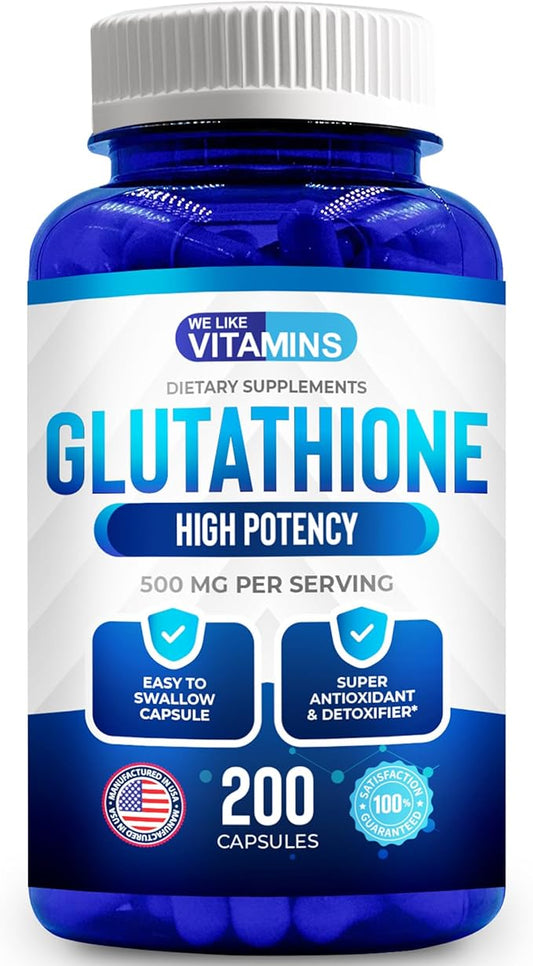 We Like Vitamins Glutathione 500mg Per Serving 200 Glutathione