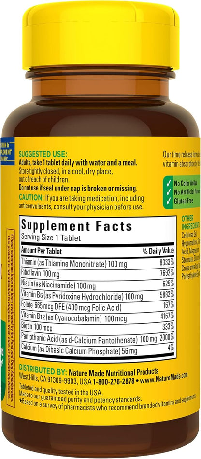 Nature Made Time Release Vitamin B-100 60 Time 60 Day