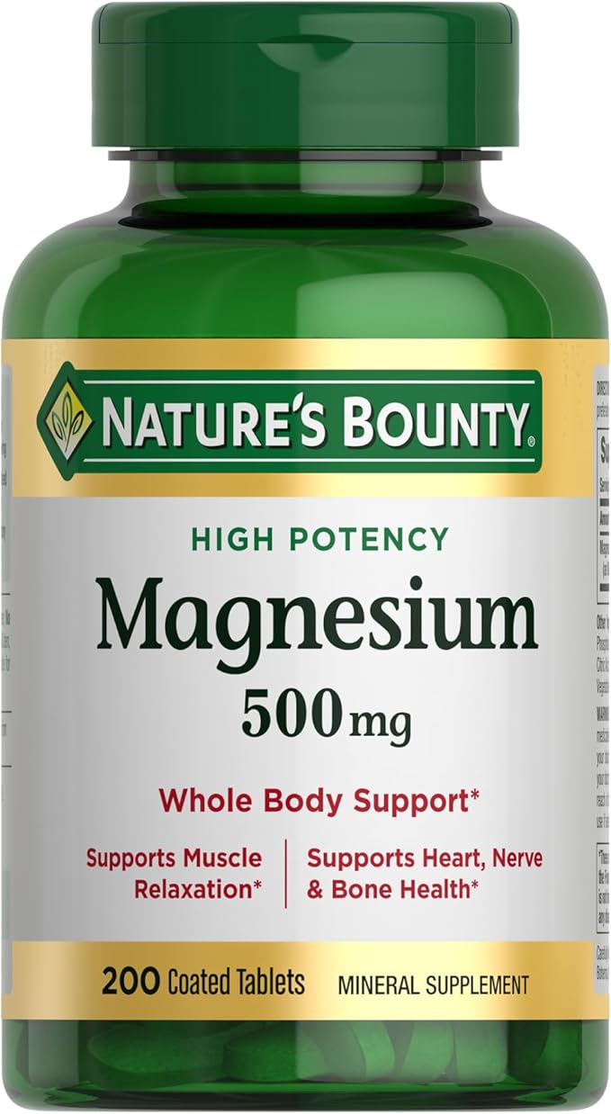Nature's Bounty Magnesium, Bone and Muscle 500 Mg, 200 Ct