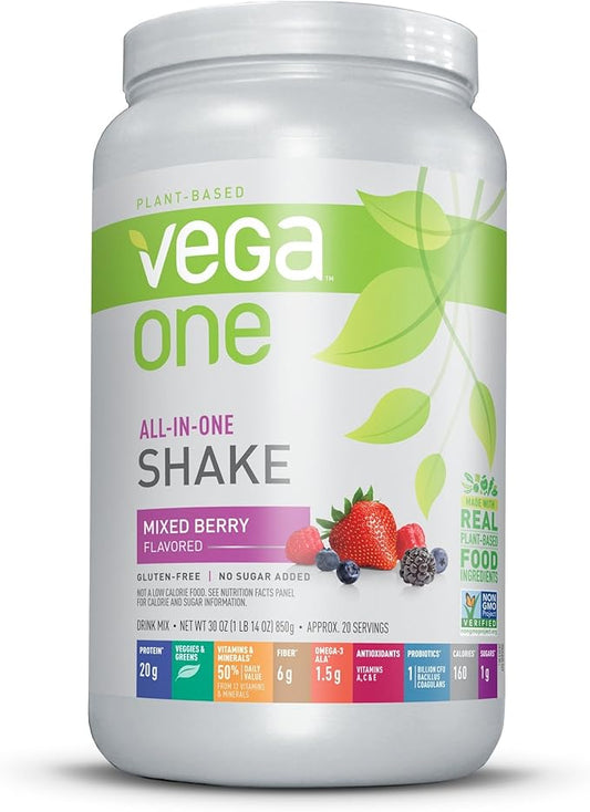 Vega One All-In-One Nutritional Shake Berry (20 Servings) 30 Ounce 1)