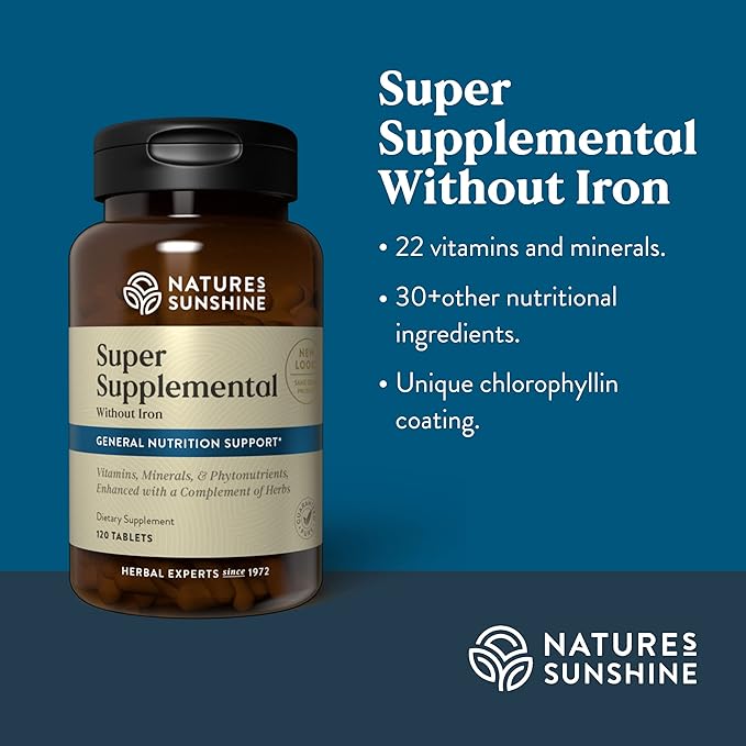 Nature's Sunshine Super Supplemental w/o Iron, 120 Tablets