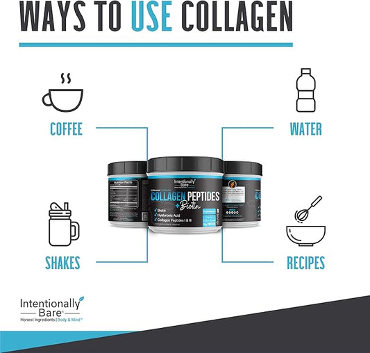 Intentionally Bare Collagen Powder Unflavored 10g Protein 40 Servings