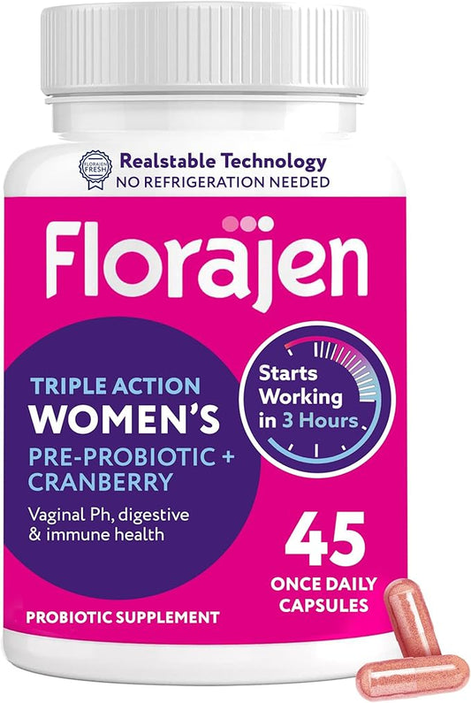 Florajen Women's Vaginal Probiotic, Prebiotic, & 45 Capsules