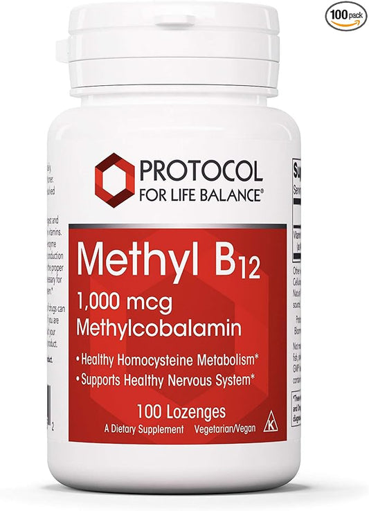 Protocol Methyl B12 1,000mcg B12 for 100 Lozenges
