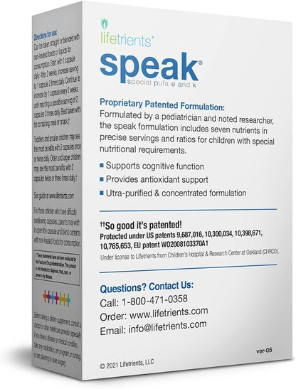 – Speak Softgels – 60 Softgels – Pediatrician Formulated to Support Children with Special Nutritional Requirements – Enhanced with Omega-3, Vitamin E’s, Vitamin D & Vitamin K’s