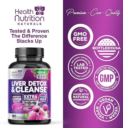 Gentle Liver Cleanse Detox & Repair Formula 180 Capsules