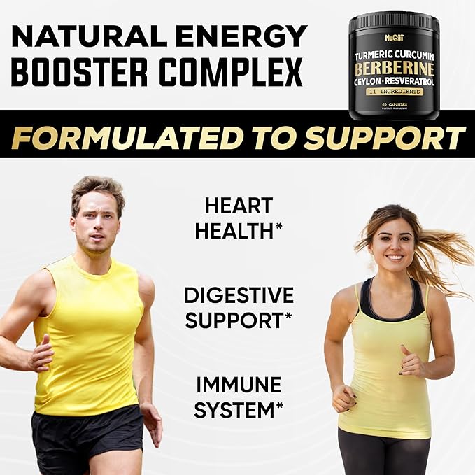 Berberine Supplement with Turmeric Curcumin 4500mg 4500mg & 60 Capsules