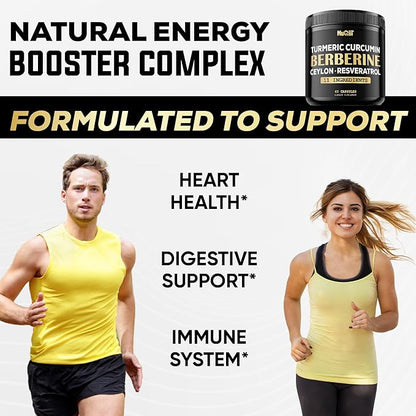 Berberine Supplement with Turmeric Curcumin 4500mg 4500mg & 60 Capsules