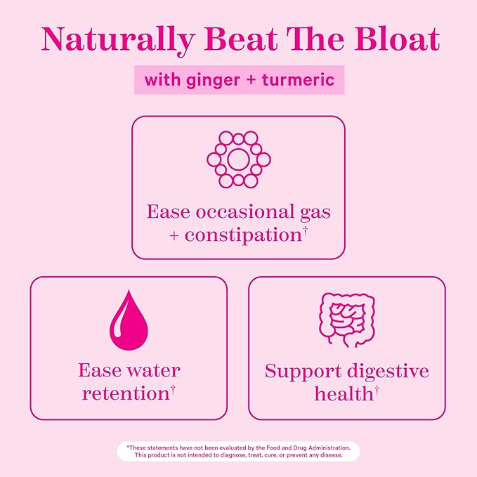 Pink Stork Bloat Gummies 60 Spiced